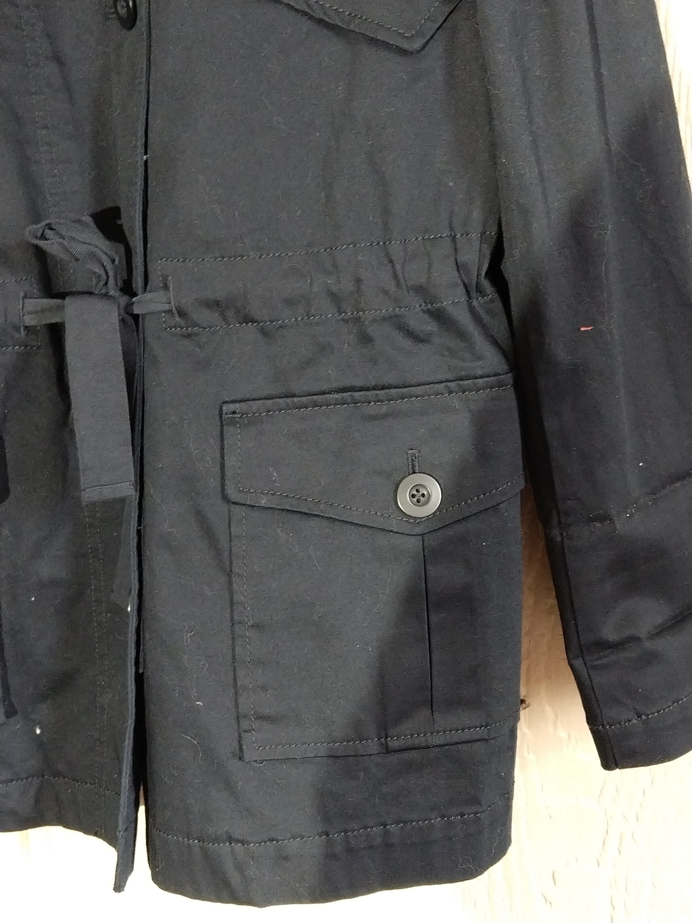 LOFT Navy Drawstring Utility Jacket - Picture 2 of 5